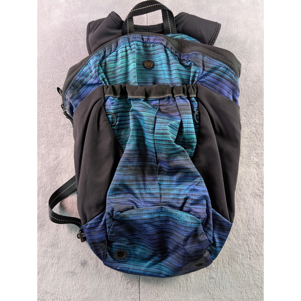 Lululemon Run All Day Backpack Winy Wash Multi Color Black Blue Women's Light